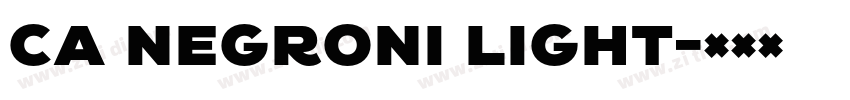 CA Negroni Light字体转换